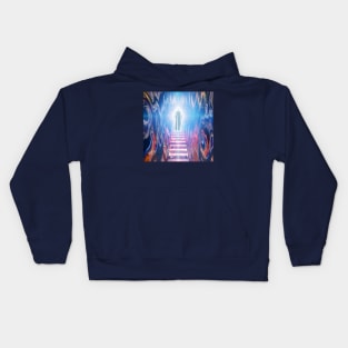 Stairs in fantasy space Kids Hoodie